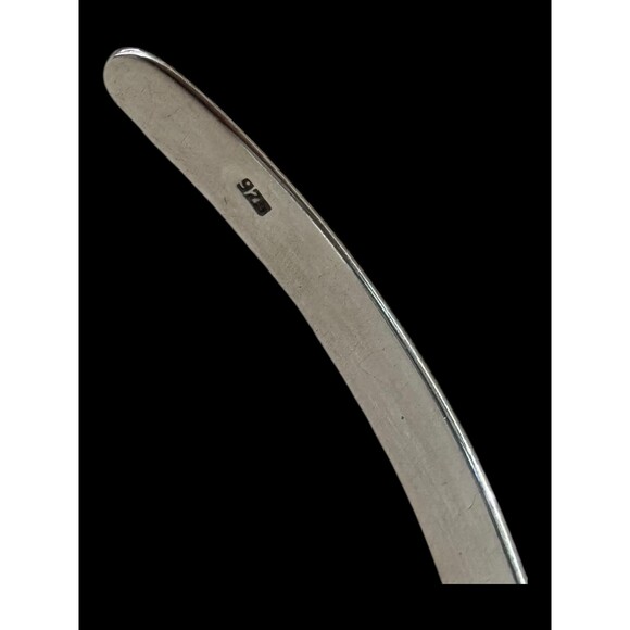 Vintage Sterling Solid Torque Necklace - Picture 4 of 4